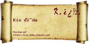 Kis Éda névjegykártya